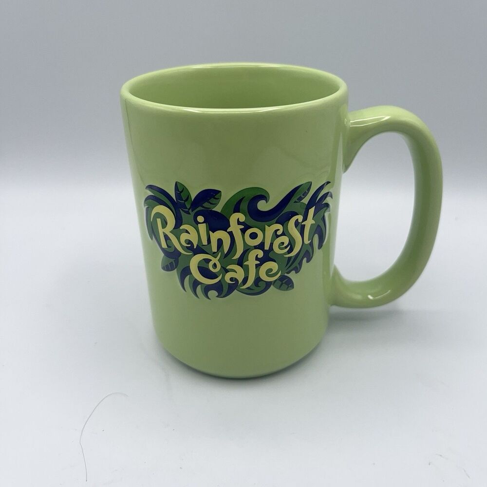Green Ceramic Rainforest Cafe Coffee Mug Cup